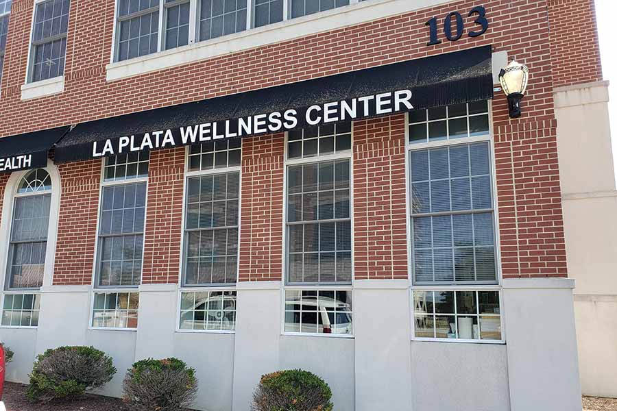 Exterior of La Plata Physical Therapy and Wellness building in La Plata, MD